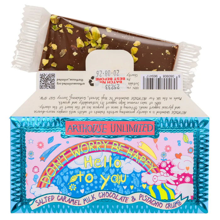 MINI Arthouse Unlimited Milk Chocolate Bar with Salted Caramel & Pistachio Crumb