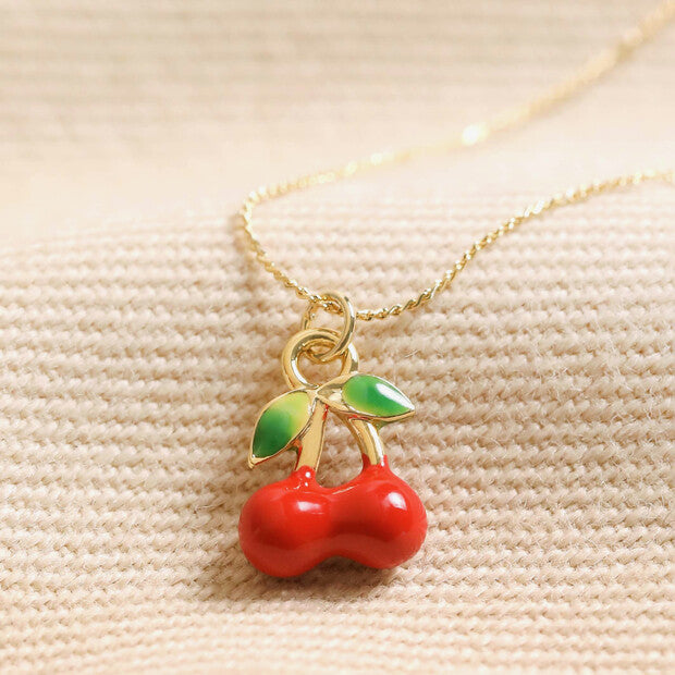 Red Cherry Pendant Necklace