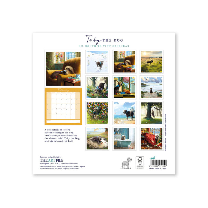 Toby the Dog 2026 Wall Calendar