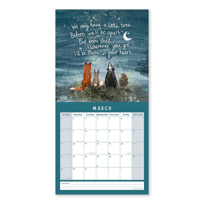 Fox Under the Moon 2026 Wall Calendar
