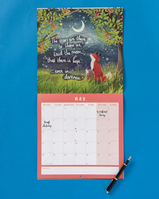 'Fox Under the Moon' 2027 Wall Calendar