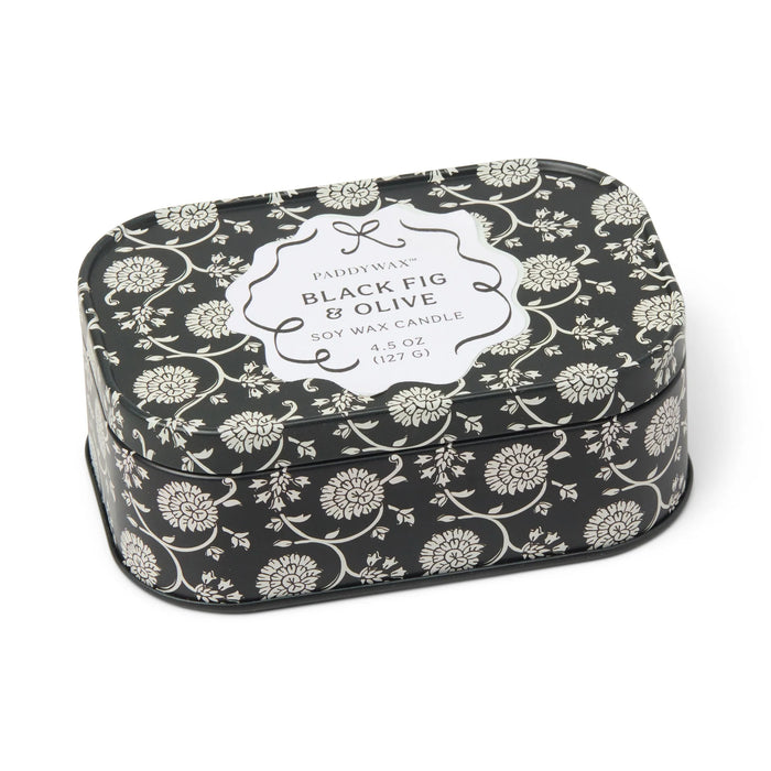 Ceramic Dish / Tin Candles - Black Fig & Olive