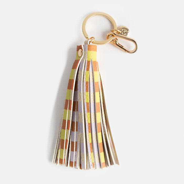 Check Tassel Bag Charm
