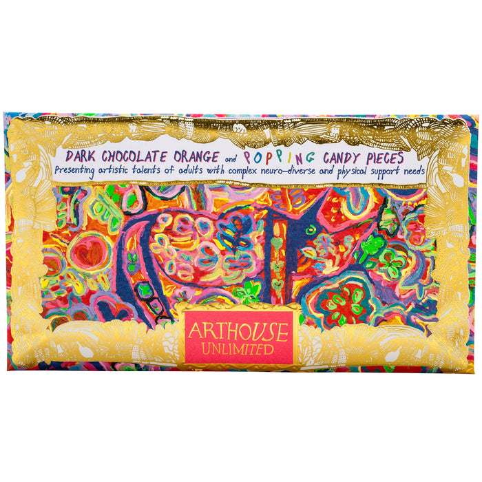 Arthouse Unlimited Dark Chocolate with Orange & Popping Candy Bar