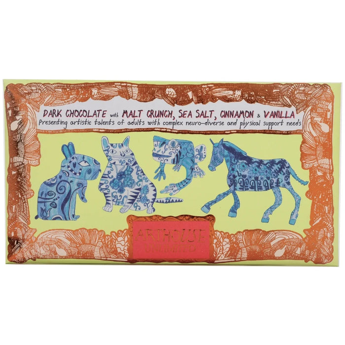 Arthouse Unlimited Dark Chocolate with Malt Crunch, Sea Salt, Cinnamon and Vanilla