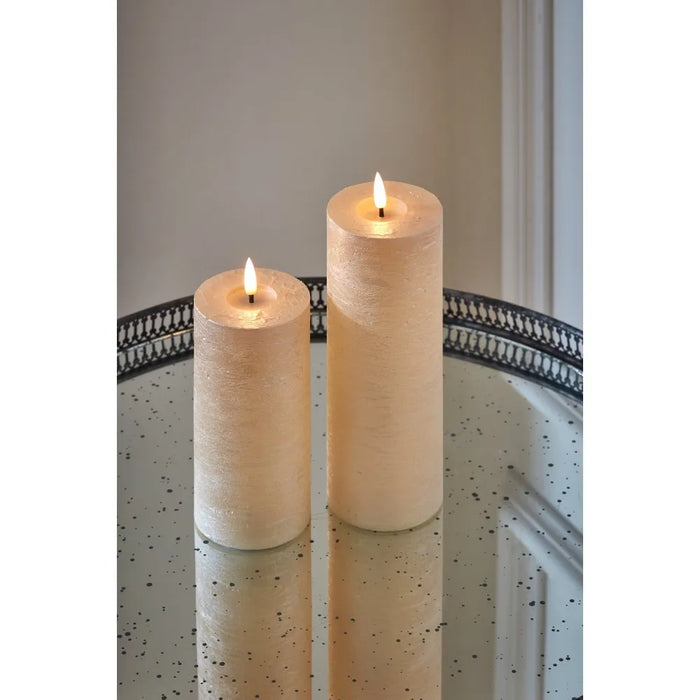 Metallic LED Pillar Candles