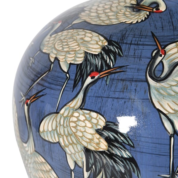 Storks Hand Painted Ceramic Vase