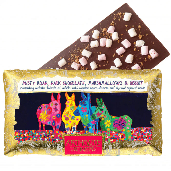 Arthouse Unlimited Handmade Dark Chocolate with Marshmallows & Biscuit