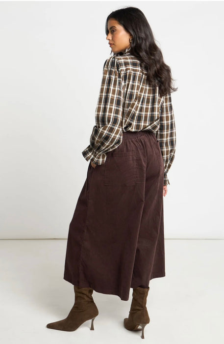 Cord Wide Leg Culottes