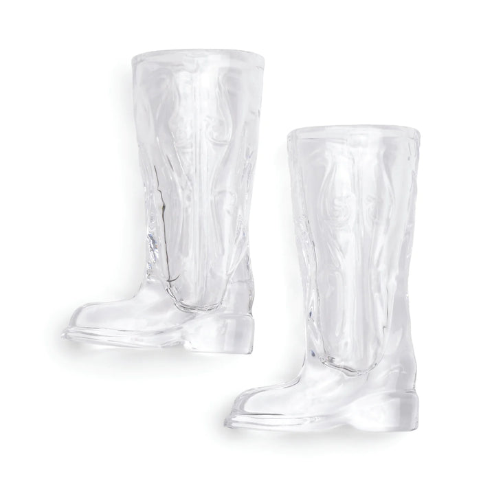 Glass Cowboy Boot Shot Glasses