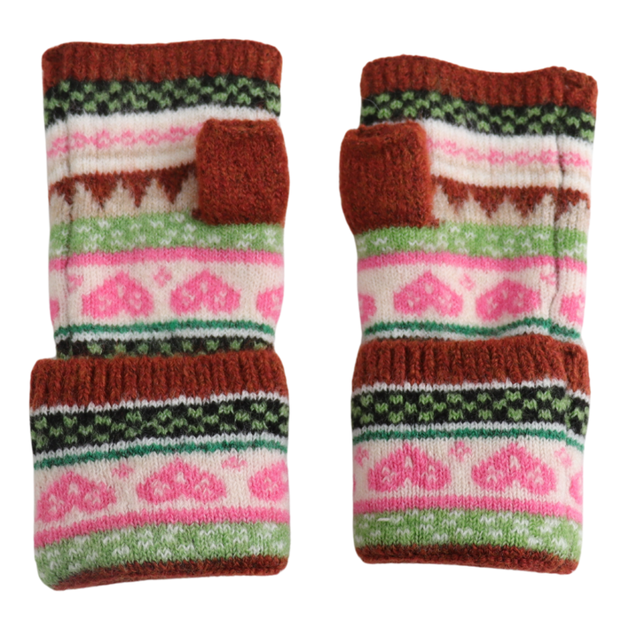Gloves - Blue and Rust