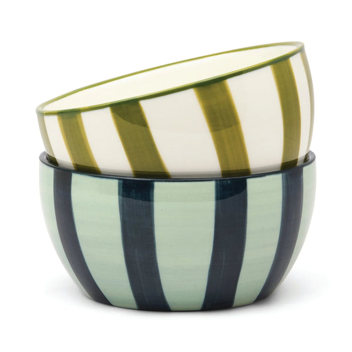 The Bella Ceramic Striped Dipping Bowls