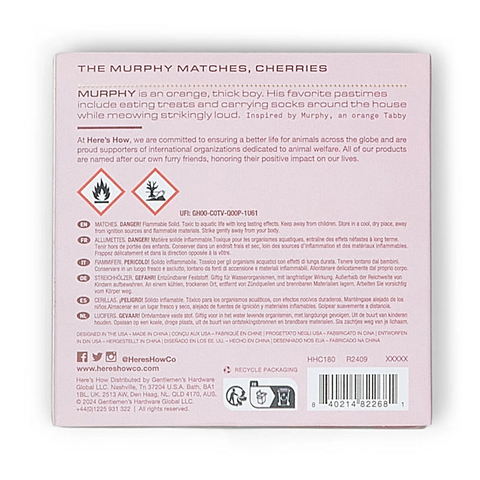 Boxed Cherries Safety Matches