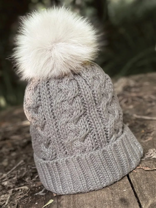 Cable Knit Bobble Hats