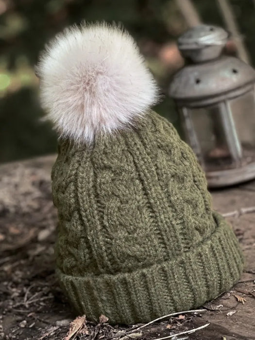 Cable Knit Bobble Hats