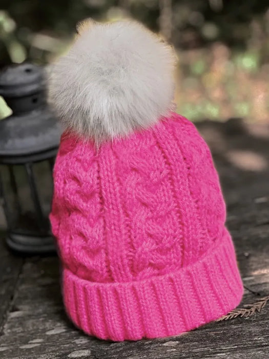 Cable Knit Bobble Hats