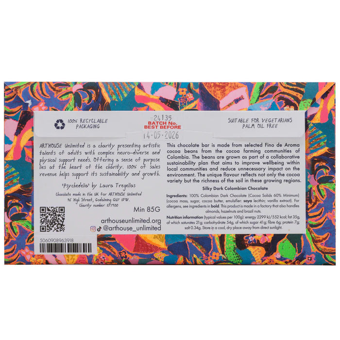 Psychedelia, Silky Dark Colombian Chocolate Bar