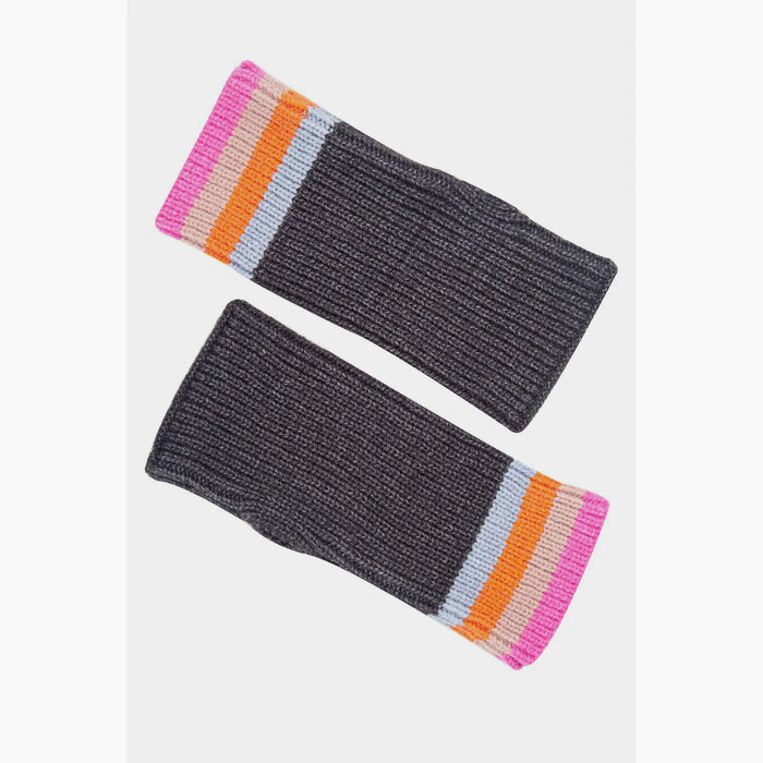 Rainbow Stripe Wrist Warmers