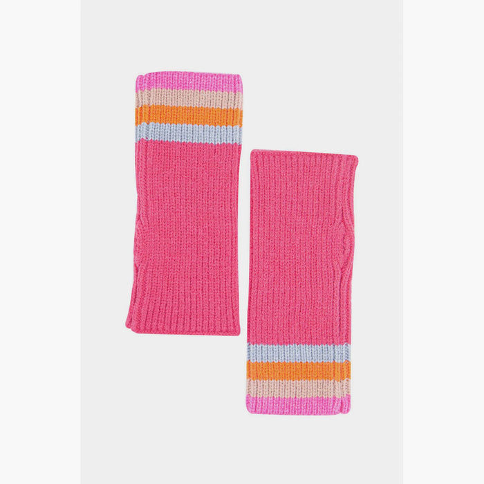 Rainbow Stripe Wrist Warmers