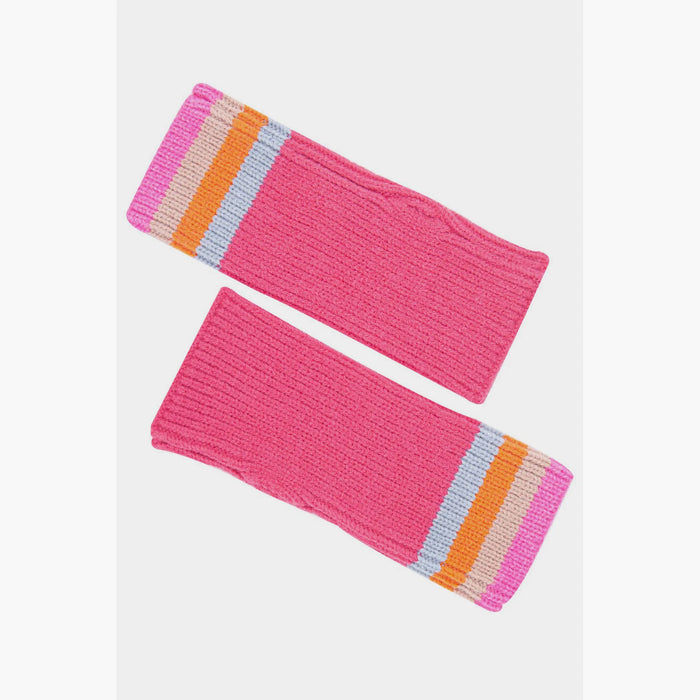 Rainbow Stripe Wrist Warmers
