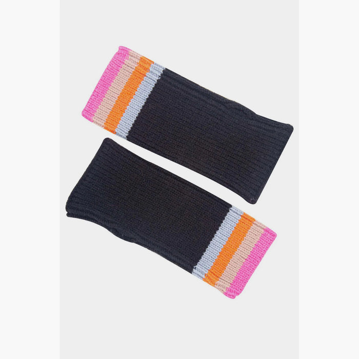 Rainbow Stripe Wrist Warmers