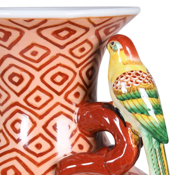 Parakeet Pattern Vase