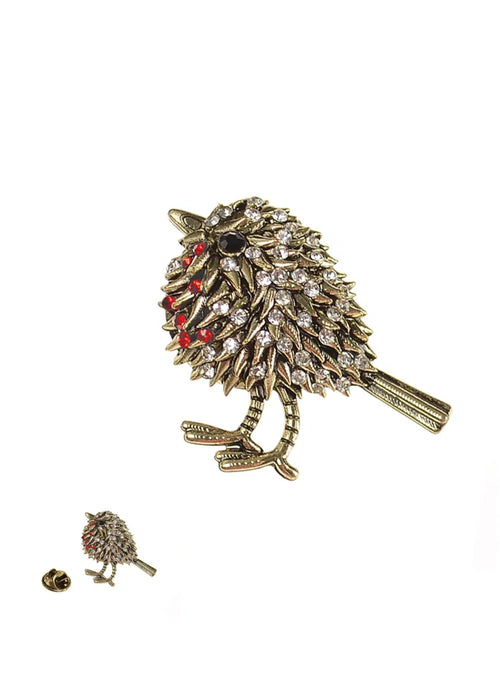 Rockin' Robin Antique Gold Brooch