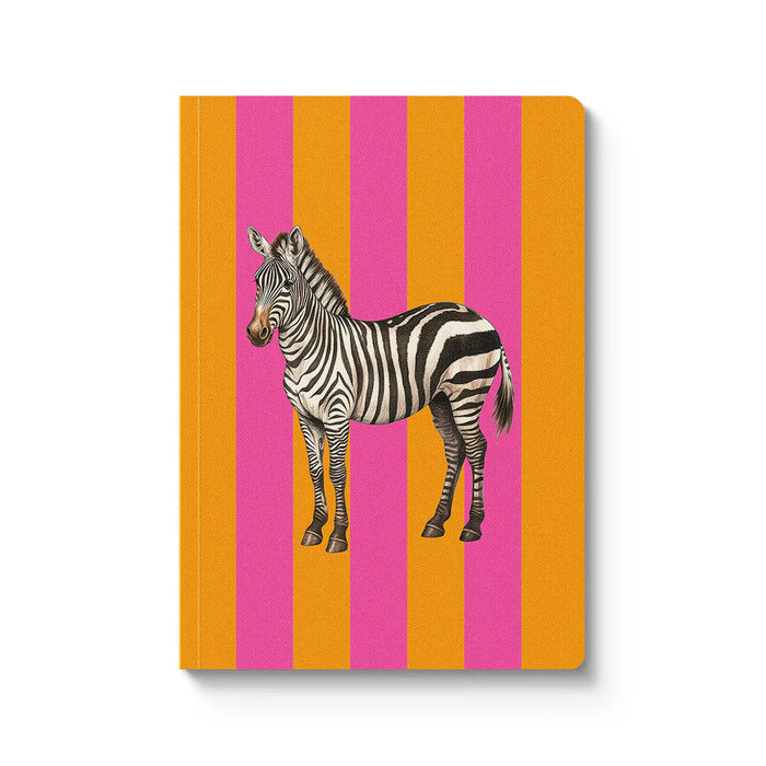 Striped Zebra A5 Paperback Notebook
