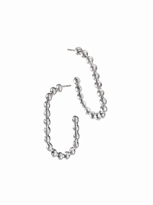 Ball Chain Demi Hoops