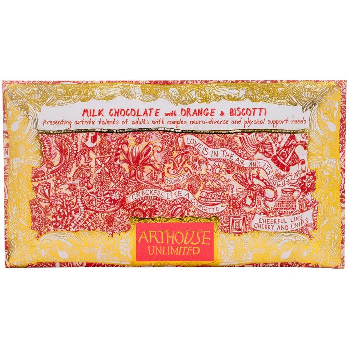 Arthouse Unlimited Milk Chocolate with Orange & Biscotti Bar