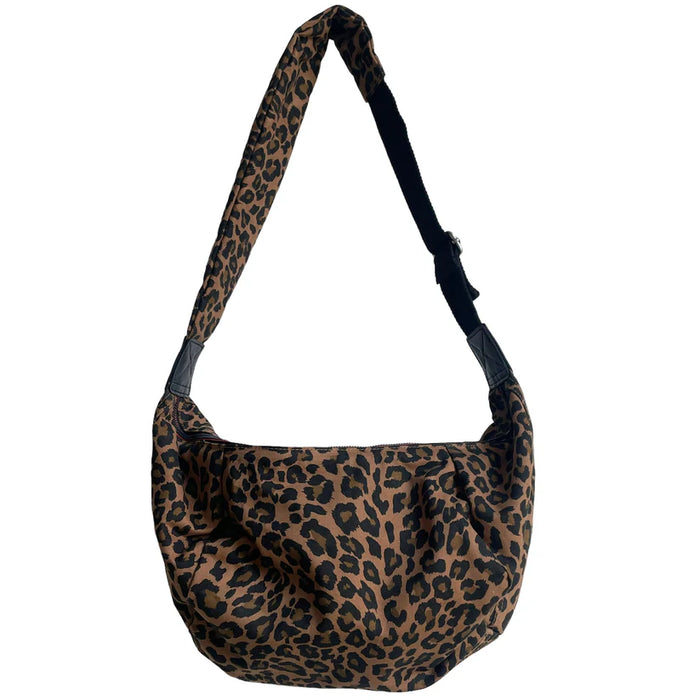 Leopard print sling bag - Dark brown