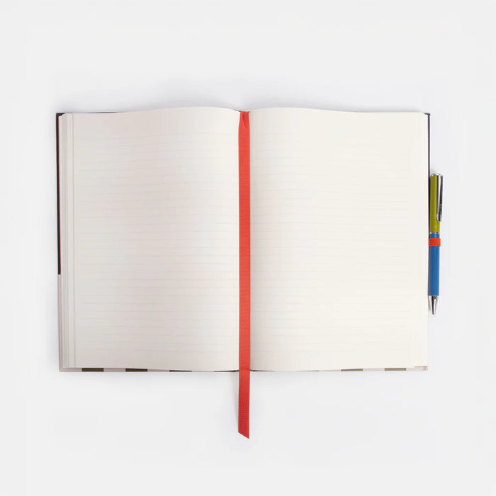Contrast Stripe Casebound Notebook & Pen