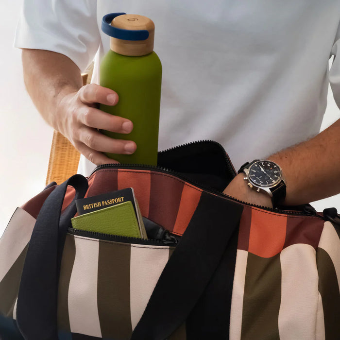 Retro Stripe Duffel Gym Bag