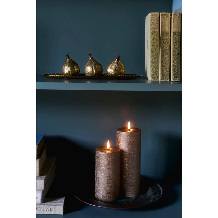 Metallic LED Pillar Candles
