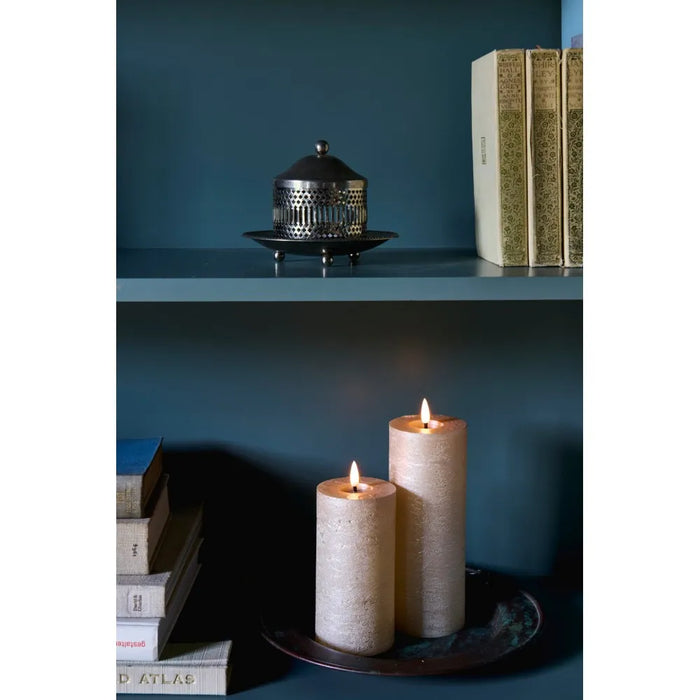 Metallic LED Pillar Candles