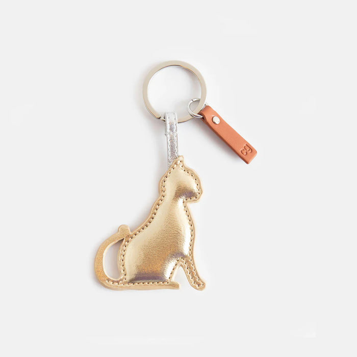 Gold Cat Keyring