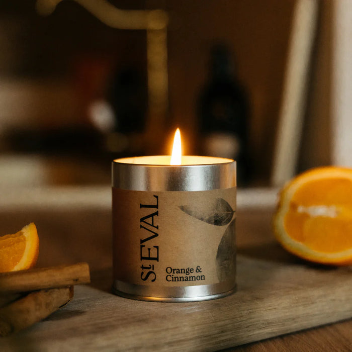 Orange & Cinnamon, Tin Scented Candle