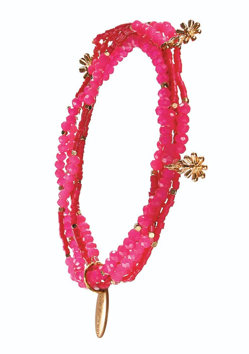 Multi Strand Bright Beaded Bracelets