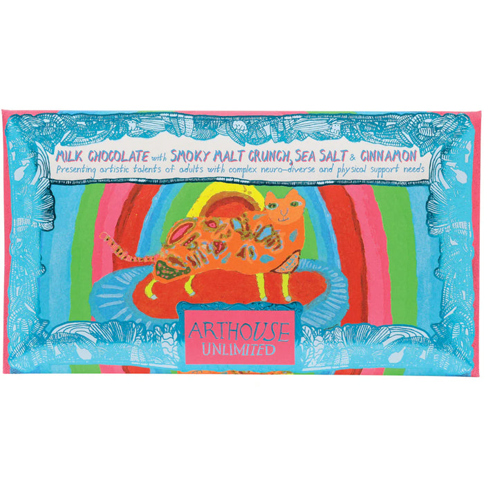 Arthouse Unlimited Milk Chocolate with Smoky Malt Crunch, Sea Salt & Cinnamon