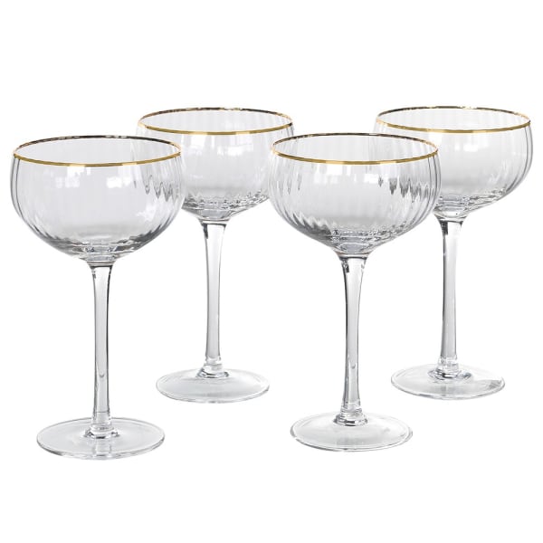 Ribbed Round Champagne Glass