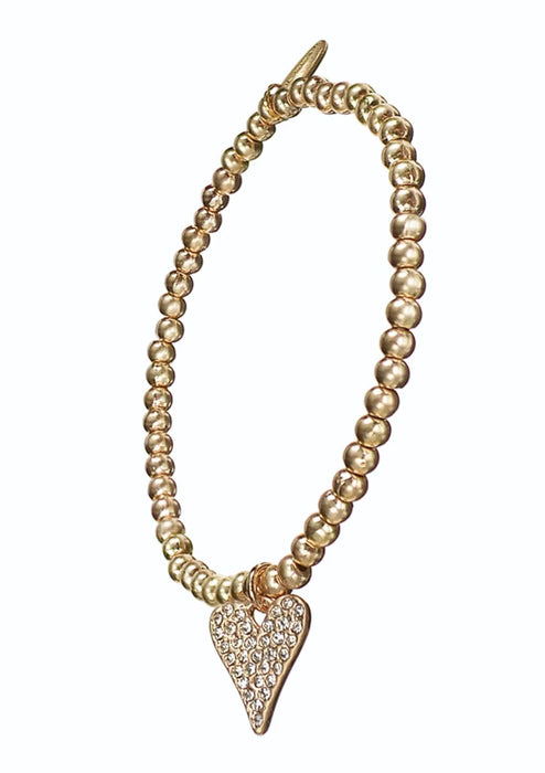 Crystal Heart Charm Bracelet