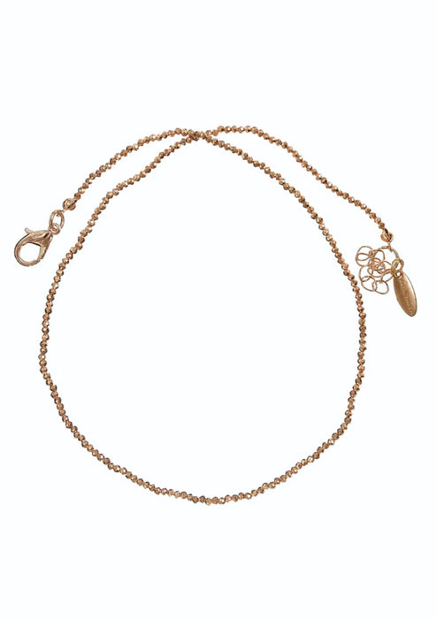 Gold Delicate Mirror Bead Chain Necklace