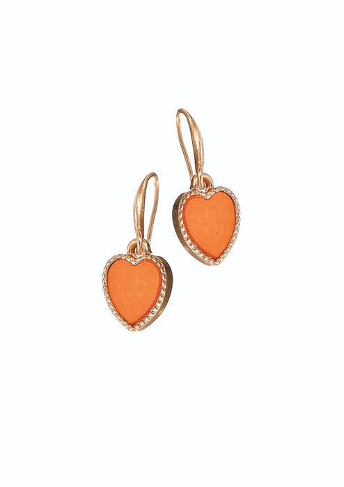 Heart Charm Colour Drop Earrings