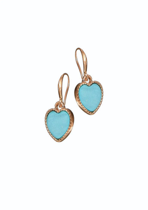 Heart Charm Colour Drop Earrings