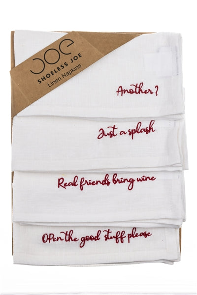 Four Fun Wine Napkins