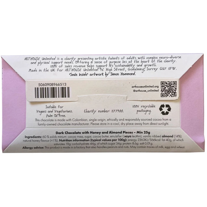 MINI Arthouse Unlimited Dark Chocolate Bar with Honey & Almond Nibs