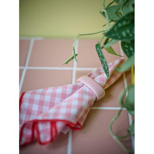 Red, White & Pink Plaid Napkin