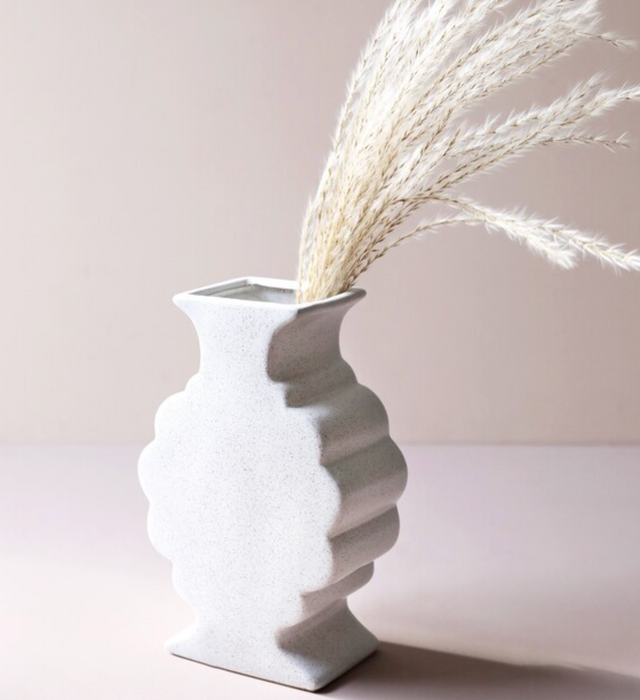 Ceramic Art-Deco Scallop Edge Vase