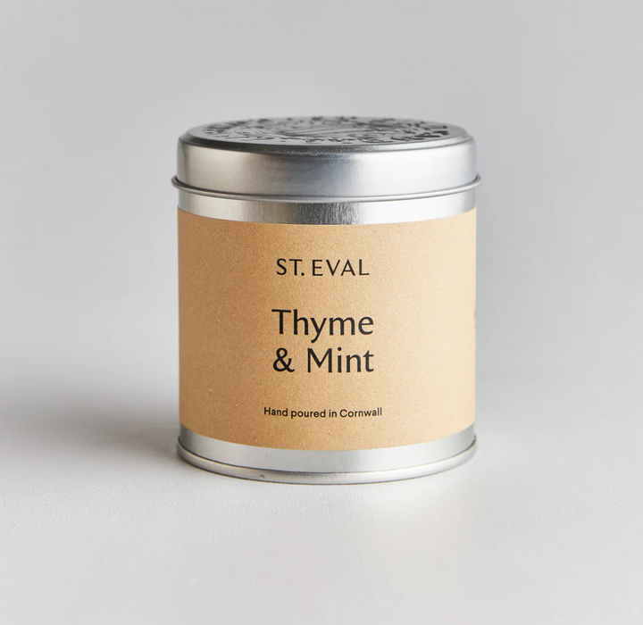 Thyme and Mint Scented Tin Candle