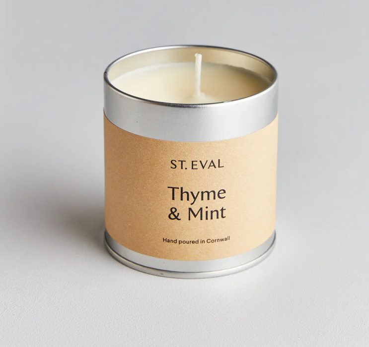 Thyme and Mint Scented Tin Candle